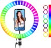 JMary MJ30 RGB LED Ringlight + Állvány - Fehér