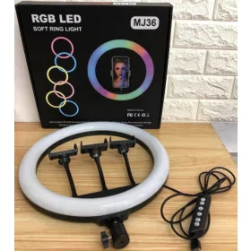 Jmary MJ36RGB RGB LED Körfény, Ringlight 36 cm