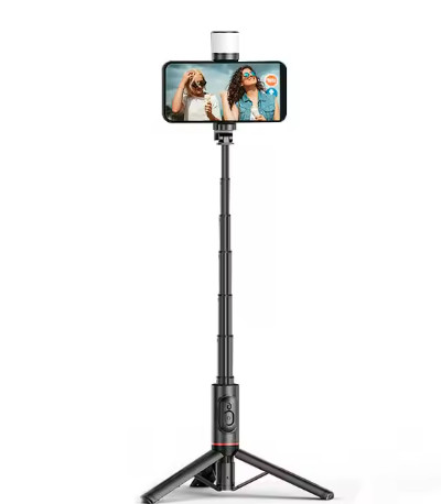 Jmary Q12S Szétnyitható Szelfibot Tripod Beépített Lámpával