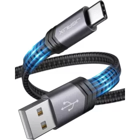   JSAUX USB-C (Type C) 60W Gyorstöltő Adat-Kábel (Type-A-Type-C) [Szürke, 1m]