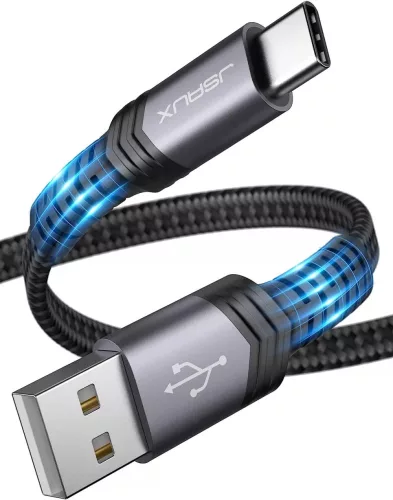 JSAUX USB-C (Type C) 60W Gyorstöltő Adat-Kábel (Type-A-Type-C) [Szürke, 1m]