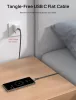 JSAUX USB-C (Type C) 60W Gyorstöltő Adat-Kábel (Type-C-Type-C) - lapított kábel [Szürke, 2m]