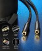 JSAUX 3,5mm TRS Jack (Male)- Dupla 3,5mm Jack (Female) Kábel [Fekete, 1,2m]