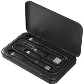   JSAUX UrbanKit Pro 5-in-1 Okostelefon/ Mobil USBA& USB-C, Kábel-adapter KártyaTartó készlet [Fekete]
