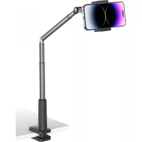   JSAUX Univerzális Mobil/ Okostelefon Tartó Asztali-Állvány C-Clamp (80cm) [Szürke]