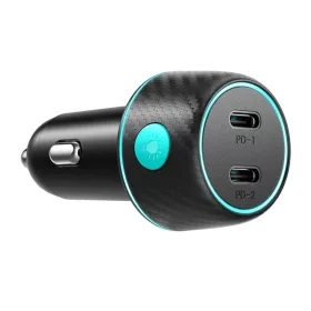 Joyroom Autós Töltő, 2x USB-C PD 70W (Fekete) (CCN02)