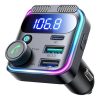 Joyroom FM Transmitter JR-CCB01, Dual-Mic, 48W (fekete)