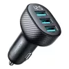 Joyroom Autós Töltő, 3 USB, Digitális Kijelző, 3.4A (JR-CCD03)
