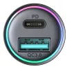 Joyroom 60W Autós Töltő, USB-A És /USB-C Csatlakozó (JR-CCN04)