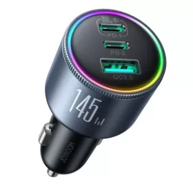   Joyroom autós töltő Mini C+C+U 145W Type-C – Type-C kábellel 100W (fekete)