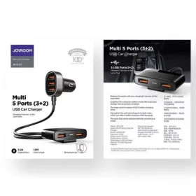Joyroom autós töltő 5-in-1, U+U+U+U+U 31W (fekete)