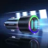 Joyroom autós töltő U+U, 24W, LED Light (fekete)