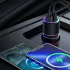 Joyroom autós töltő U+U, 24W, LED Light (fekete)