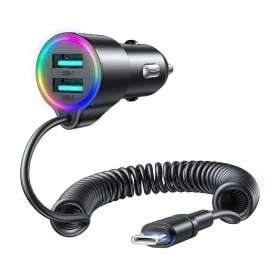 Joyroom Autós Töltő 2x USB És Type-C Kábellel (JR-CL24)