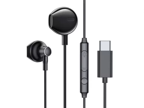 Joyroom JR-EC03 vezetékes fülhallgató, USB C (fekete)