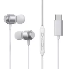   Joyroom fülhallgató vezetékes in-ear fülhallgató – Remote és mikrofon, Type-C USB (ezüst)