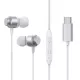 Joyroom fülhallgató vezetékes in-ear fülhallgató – Remote és mikrofon, Type-C USB (ezüst)