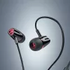 Joyroom fülhallgató vezetékes, in-ear fülhallgató – Remote és mikrofon, 3.5mm Jack (fekete)