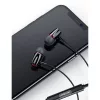 Joyroom fülhallgató vezetékes, in-ear fülhallgató – Remote és mikrofon, 3.5mm Jack (fekete)