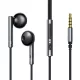 Joyroom JR-EW06 vezetékes fülhallgató, Half in Ear (sötétszürke)