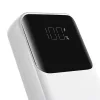 Joyroom powerbank – kijelzővel, C+U, PD 30W, 20000mAh – built-in Type-C és Lightning kábel (fehér)