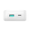 Joyroom powerbank – kijelzővel, C+U, PD 30W, 20000mAh – built-in Type-C és Lightning kábel (fehér)
