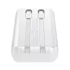 Joyroom powerbank – kijelzővel, C+U, PD 30W, 20000mAh – built-in Type-C és Lightning kábel (fehér)