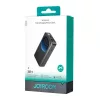 Joyroom powerbank – kijelzővel, C+U+U, PD 30W, 10000mAh – USB-A – Typle-C kábel (0.25m) and built-in Flashlight (fekete)