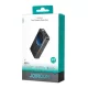 Joyroom powerbank – kijelzővel, C+U+U, PD 30W, 10000mAh – USB-A – Typle-C kábel (0.25m) and built-in Flashlight (fekete)