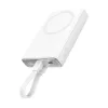 Joyroom powerbank mágneses vezeték nélküli charging, MagSafe 15W, C+Lightning. PD 20W, 10000mAh – Type-C - Lightning kábel (fehér)