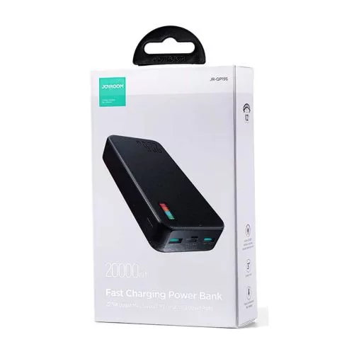 Joyroom powerbank Dazzling sorozat – kijelzővel C+U+U, PD 22.5W, 20000mAh – Micro-USB input (fekete)