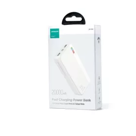   Joyroom powerbank Dazzling sorozat – kijelzővel C+U+U, PD 12W, 20000mAh – Micro-USB input (fehér)