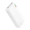 Joyroom powerbank Dazzling sorozat – kijelzővel C+U+U, PD 12W, 20000mAh – Micro-USB input (fehér)
