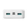 Joyroom powerbank Dazzling sorozat – kijelzővel C+U+U, PD 12W, 20000mAh – Micro-USB input (fehér)