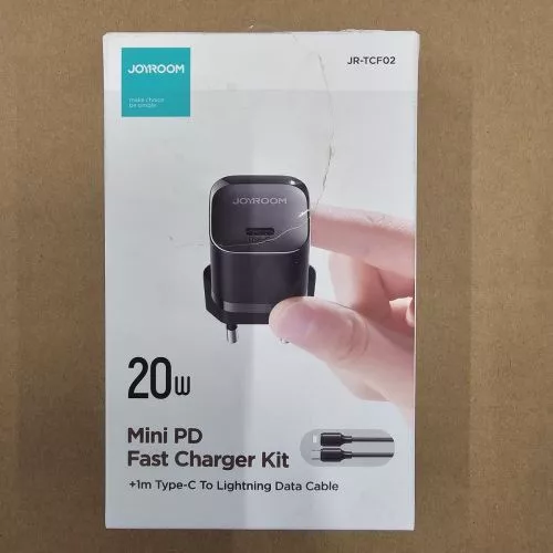 Joyroom utazó töltő Mini Type-C PD 20W Type-C - Lightning kábellel (1m) (fekete)