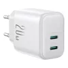 Joyroom 20W Dual USB-C Gyorstöltő Adapter (Fehér) (JR-TCF12)