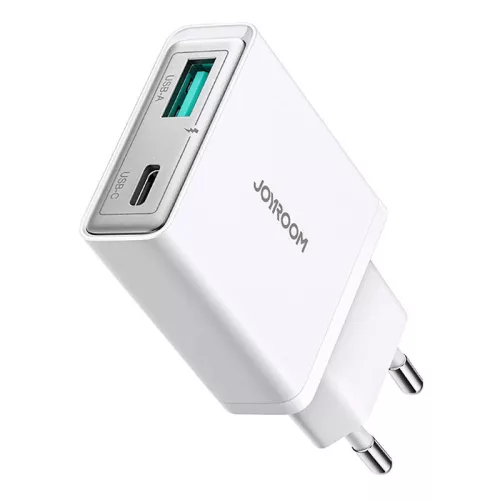 Joyroom szuper Vékony 20W (Fehér) Hálózati Töltő USB-A És /USB-C Csatlakozó (JR-TCF14)