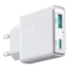 Joyroom szuper Vékony 20W (Fehér) Hálózati Töltő USB-A És /USB-C Csatlakozó (JR-TCF14)