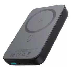   Joyroom powerbank mágneses vezeték nélküli charging, MagSafe, C+U, PD 20W, 10000mAh, – USB - Lightning kábel (0.25m) (fekete)