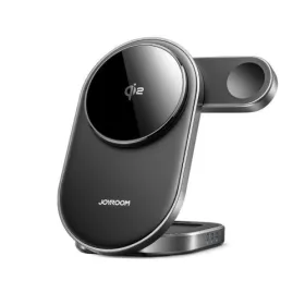   Joyroom vezeték nélküli töltő 3-in-1 iPhone, Apple Watch és AirPods töltőpad 15W (fekete)