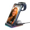 Joyroom 3in1 vezeték nélküli töltőállomás JR-WQN01 (Fekete)