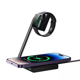   Joyroom JR-WQN05 2in1mágneses Vezeték Nélküli Töltő 15W (fekete)