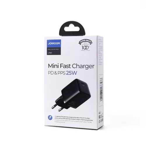Joyroom utazó töltő Mini Type-C, PPS, PD 25W (fekete)