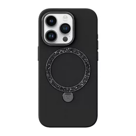   Joyroom iPhone 15 Pro Max (Fekete) Védőtok Dancing Circle dizájnnal (PN-15L4 Black)
