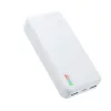 Joyroom powerbank Dazzling sorozat – kijelzővel C+U+U, PD 22.5W, 20000mAh – Micro-USB input (fehér)