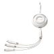 Joyroom 3 az 1-ben színes USB USB-C/Lightning/Micro USB 3.5A kábel, 1m (fehér)