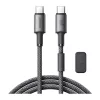 Joyroom USB-C - USB-C 60W (Szürke) Kábel, 1.2m (S-A50 C C)