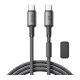Joyroom USB-C - USB-C 60W (Szürke) Kábel, 1.2m (S-A50 C C)
