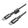 Joyroom USB-C - USB-C 60W (Szürke) Kábel, 1.2m (S-A50 C C)