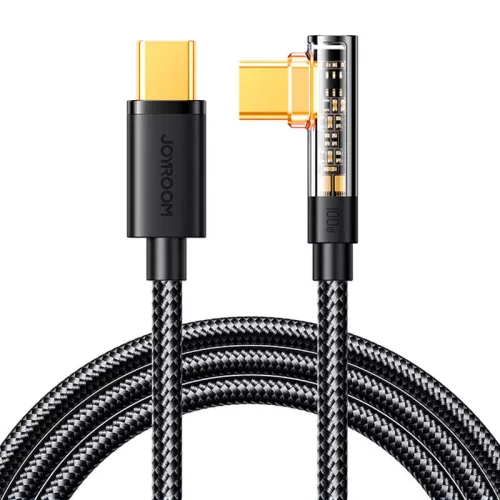 Joyroom 20W derékszögű USB-C Töltőkábel 1.2m (Fekete) (S-CC100A6)